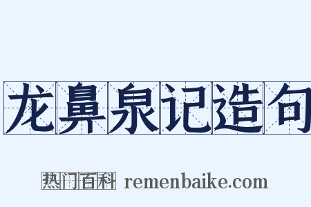 龙鼻泉记造句是什么意思的图片